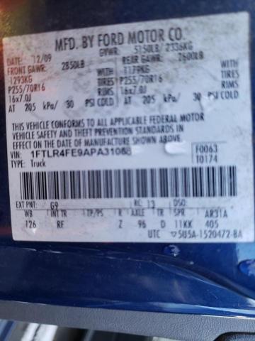 Photo 10 from auction – 2010 FORD RANGER SUP with VIN 1FTLR4FE9APA31088