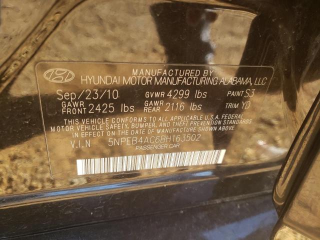 Photo 10 from auction – 2011 HYUNDAI SONATA GLS with VIN 5NPEB4AC6BH163502