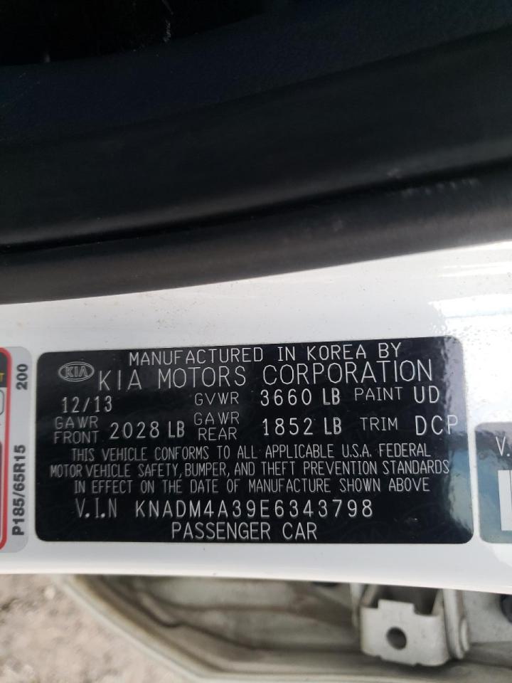 Photo 10 from auction – 2014 KIA RIO LX with VIN KNADM4A39E6343798