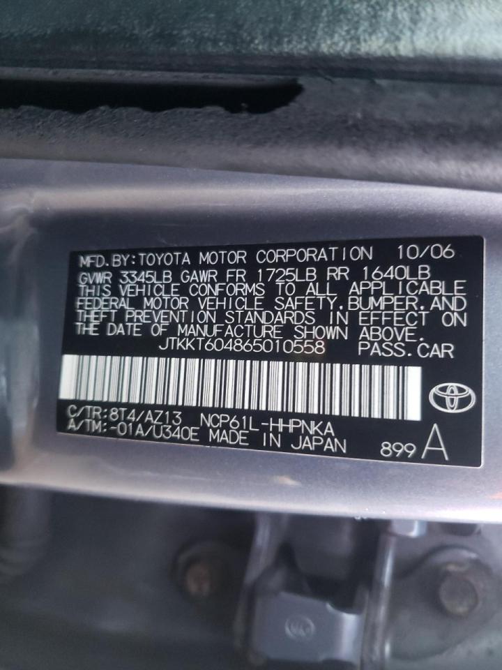 Photo 10 from auction – 2006 TOYOTA SCION XA with VIN JTKKT604865010558