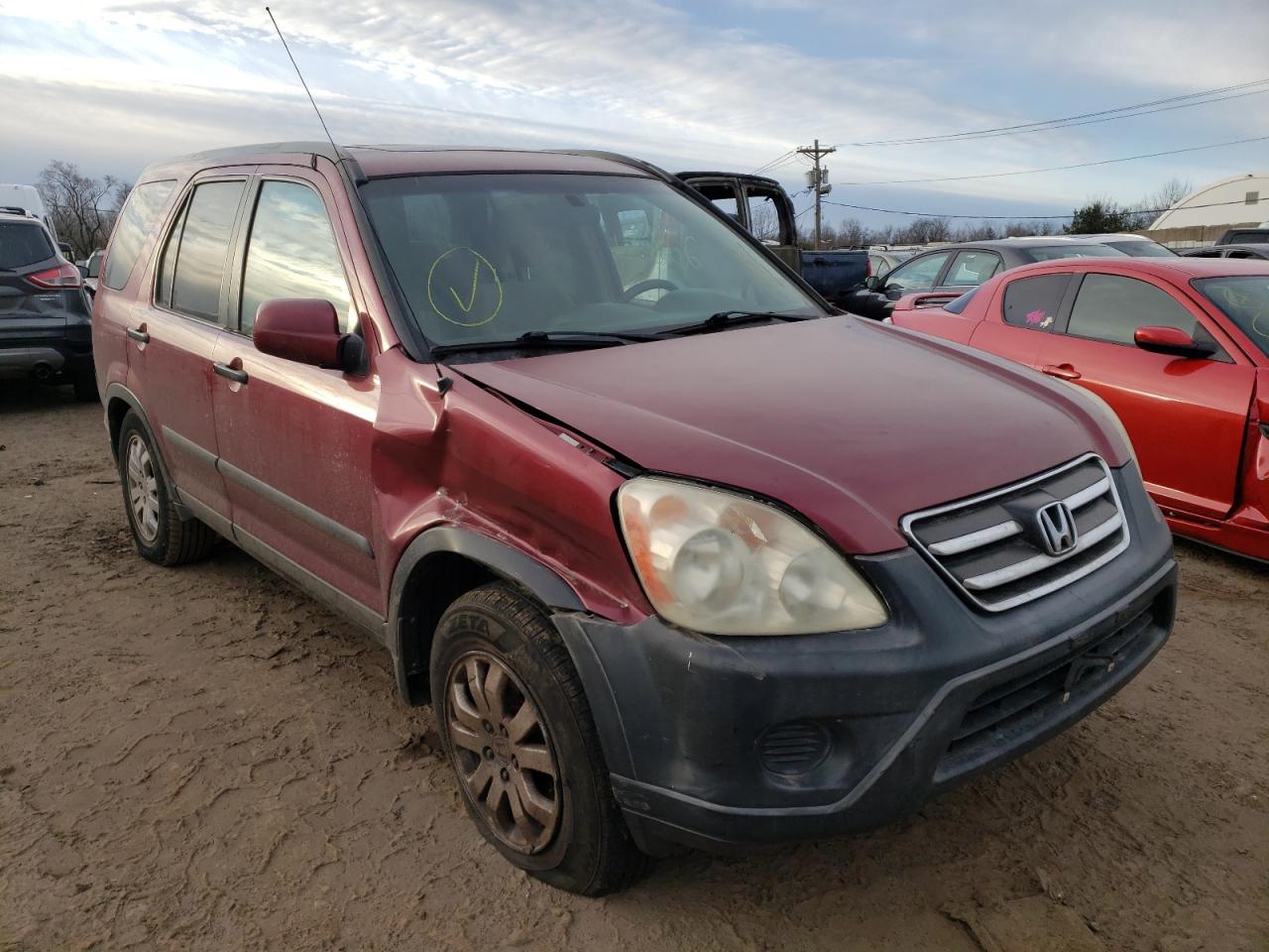 HONDA CR-V EX 2005 with VIN SHSRD78805U320208 - Photo from auction