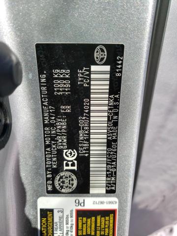 Photo 10 from auction – 2017 TOYOTA CAMRY LE with VIN 4T1BF1FK8HU774020