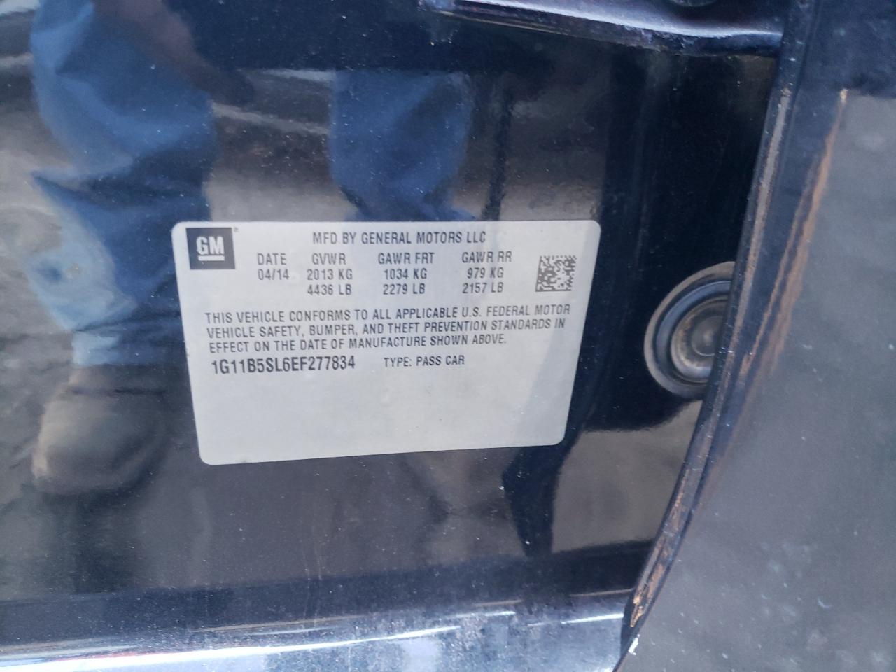 Photo 10 from auction – 2014 CHEVROLET MALIBU LS with VIN 1G11B5SL6EF277834