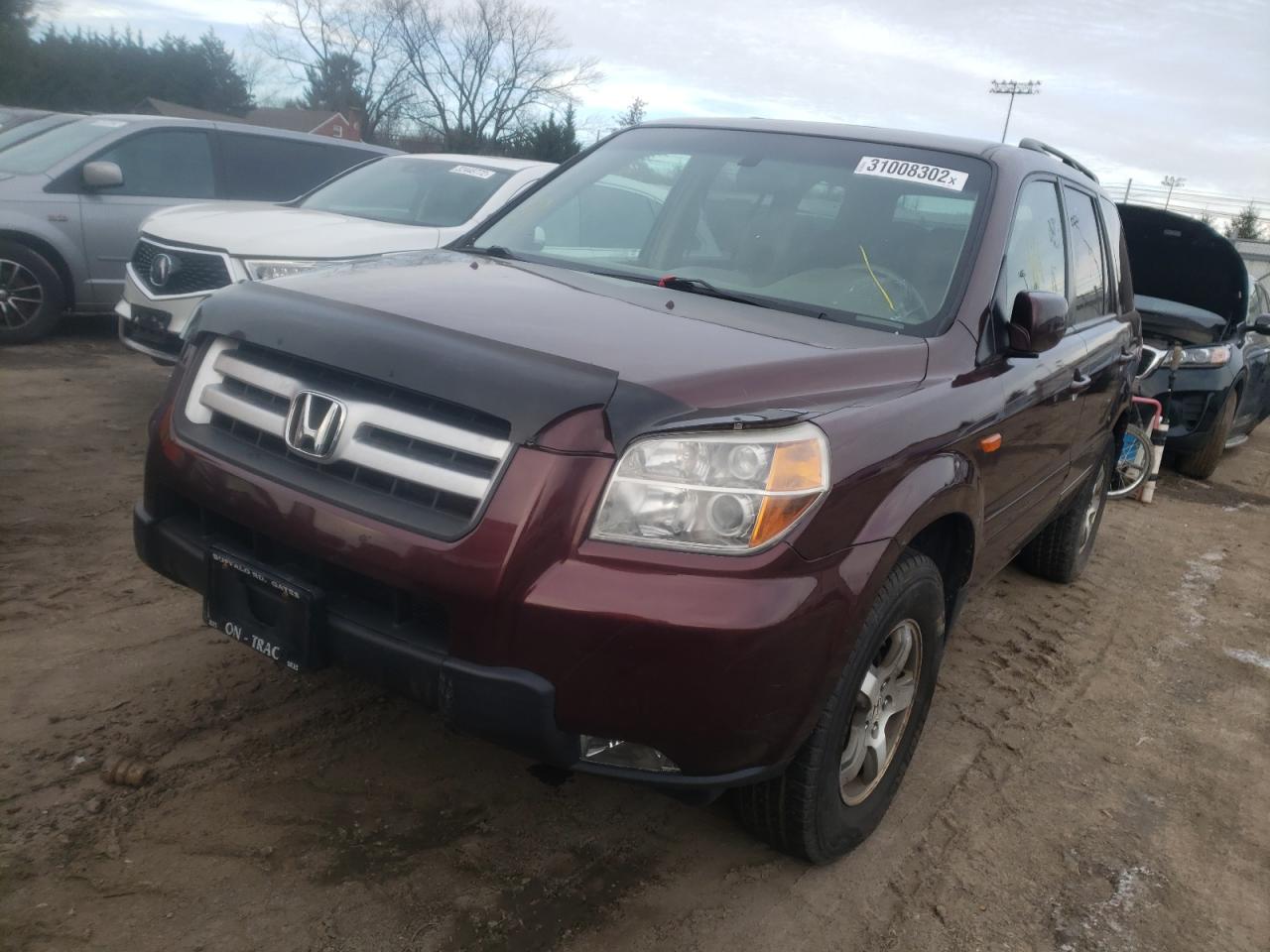 Photo 2 from auction – 2008 HONDA PILOT EXL with VIN 5FNYF185X8B018655