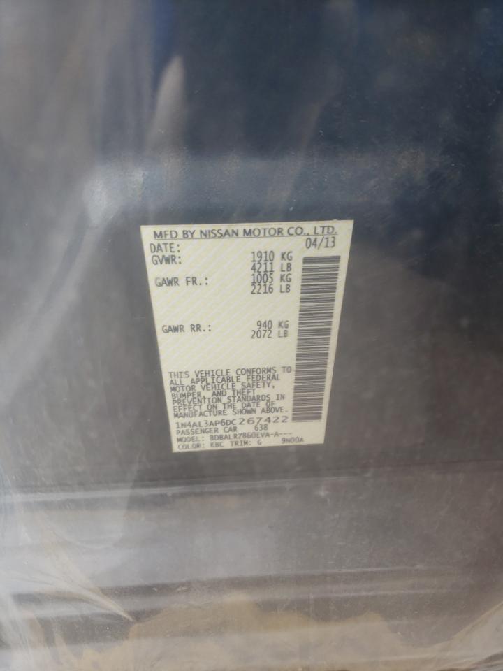 Photo 10 from auction – 2013 NISSAN ALTIMA 2.5 with VIN 1N4AL3AP6DC267422