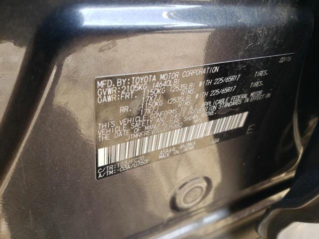 Photo 10 from auction – 2016 TOYOTA RAV4 XLE with VIN JTMRFREV0GJ075882
