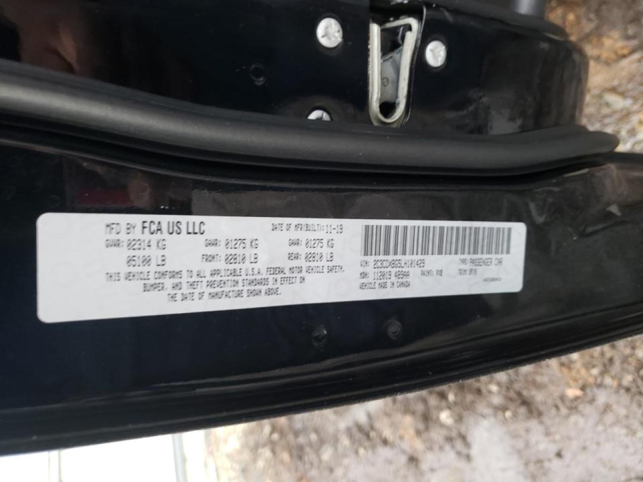 Photo 10 from auction – 2020 DODGE CHARGER SX with VIN 2C3CDXBG5LH101429