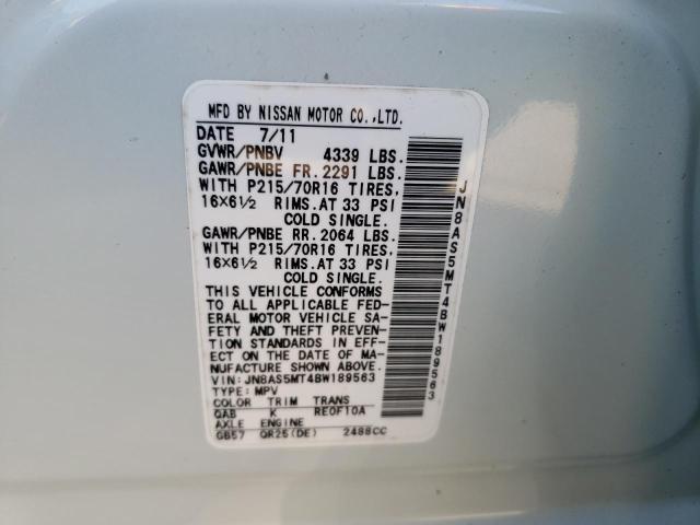 Photo 10 from auction – 2011 NISSAN ROGUE S with VIN JN8AS5MT4BW189563