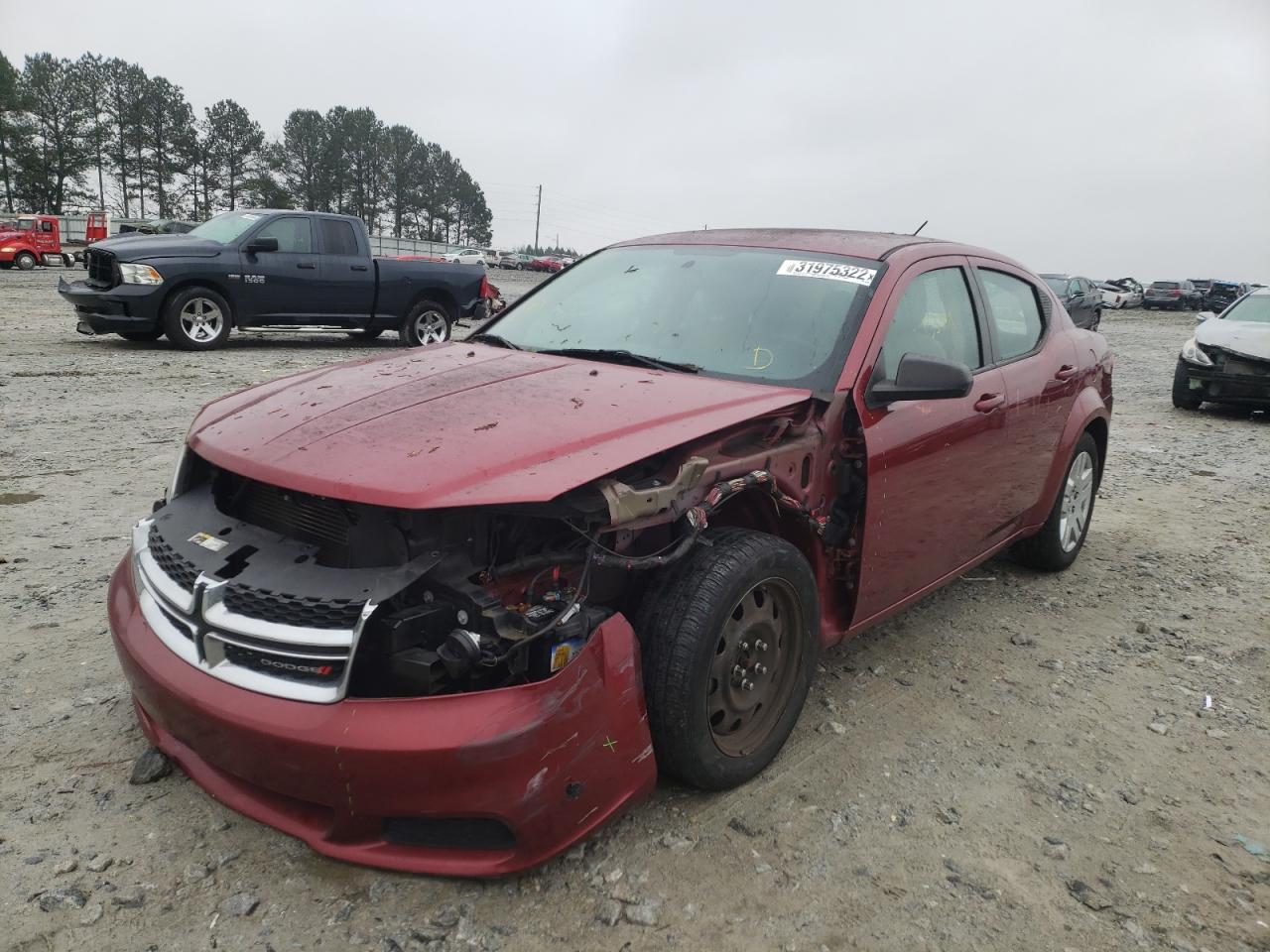 Photo 2 from auction – 2014 DODGE AVENGER SE with VIN 1C3CDZAB0EN203524