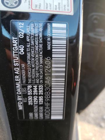 Photo 10 from auction – 2012 MERCEDES-BENZ E 550 4MAT with VIN WDDHF9BB3CA612606
