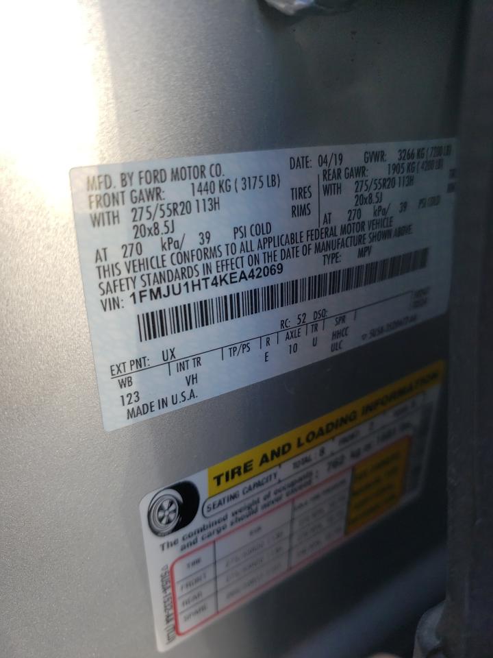 Photo 10 from auction – 2019 FORD EXPEDITION with VIN 1FMJU1HT4KEA42069