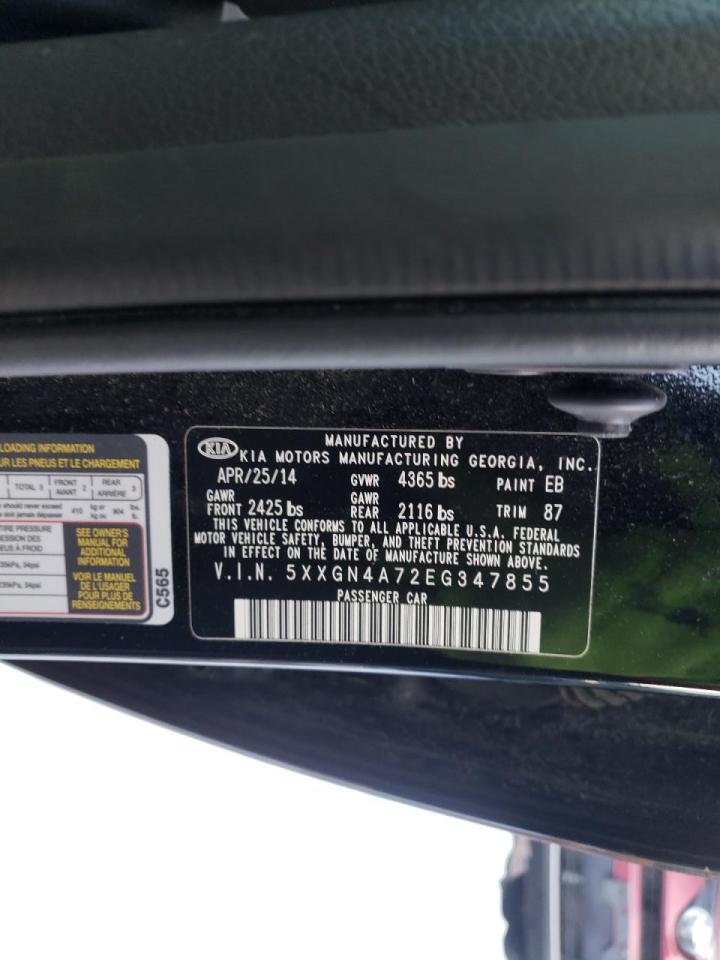 Photo 10 from auction – 2014 KIA OPTIMA EX with VIN 5XXGN4A72EG347855