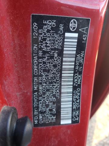 Photo 10 from auction – 2010 TOYOTA PRIUS with VIN JTDKN3DU9A0100382