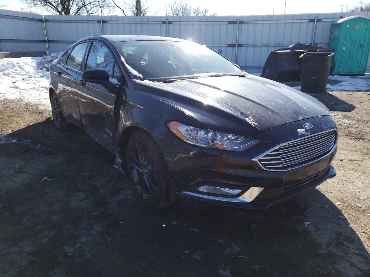 FORD FUSION SE 2018 with VIN 3FA6P0LU2JR169707 - Photo from auction