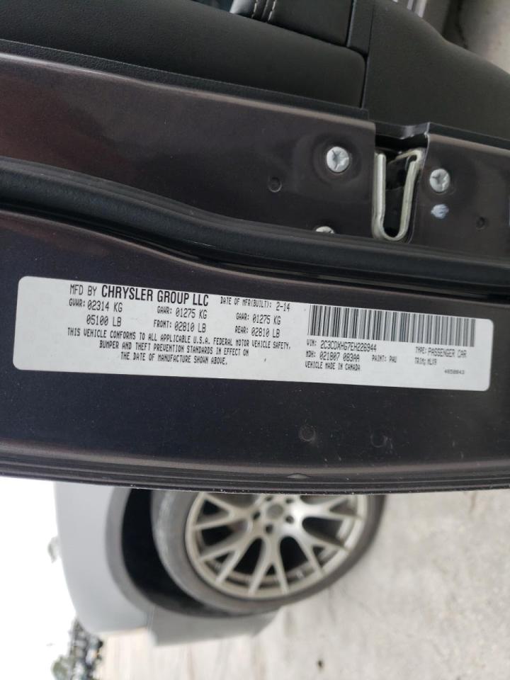Photo 10 from auction – 2014 DODGE CHARGER SX with VIN 2C3CDXHG7EH226944