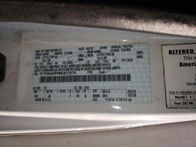 Photo 10 from auction – 2008 FORD ECONOLINE with VIN 1FTNS24WX8DA11974