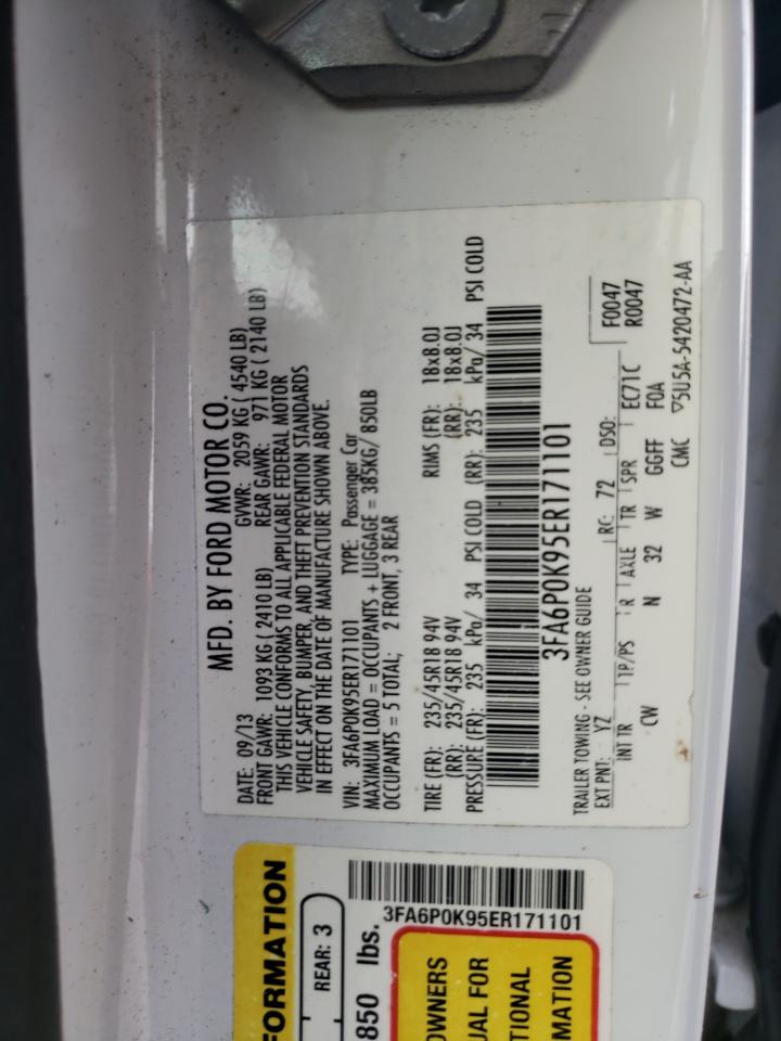 Photo 10 from auction – 2014 FORD FUSION TIT with VIN 3FA6P0K95ER171101