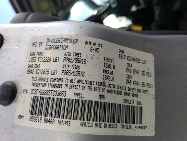 Photo 10 from auction – 2005 CHRYSLER PT CRUISER with VIN 3C8FY68885T633063