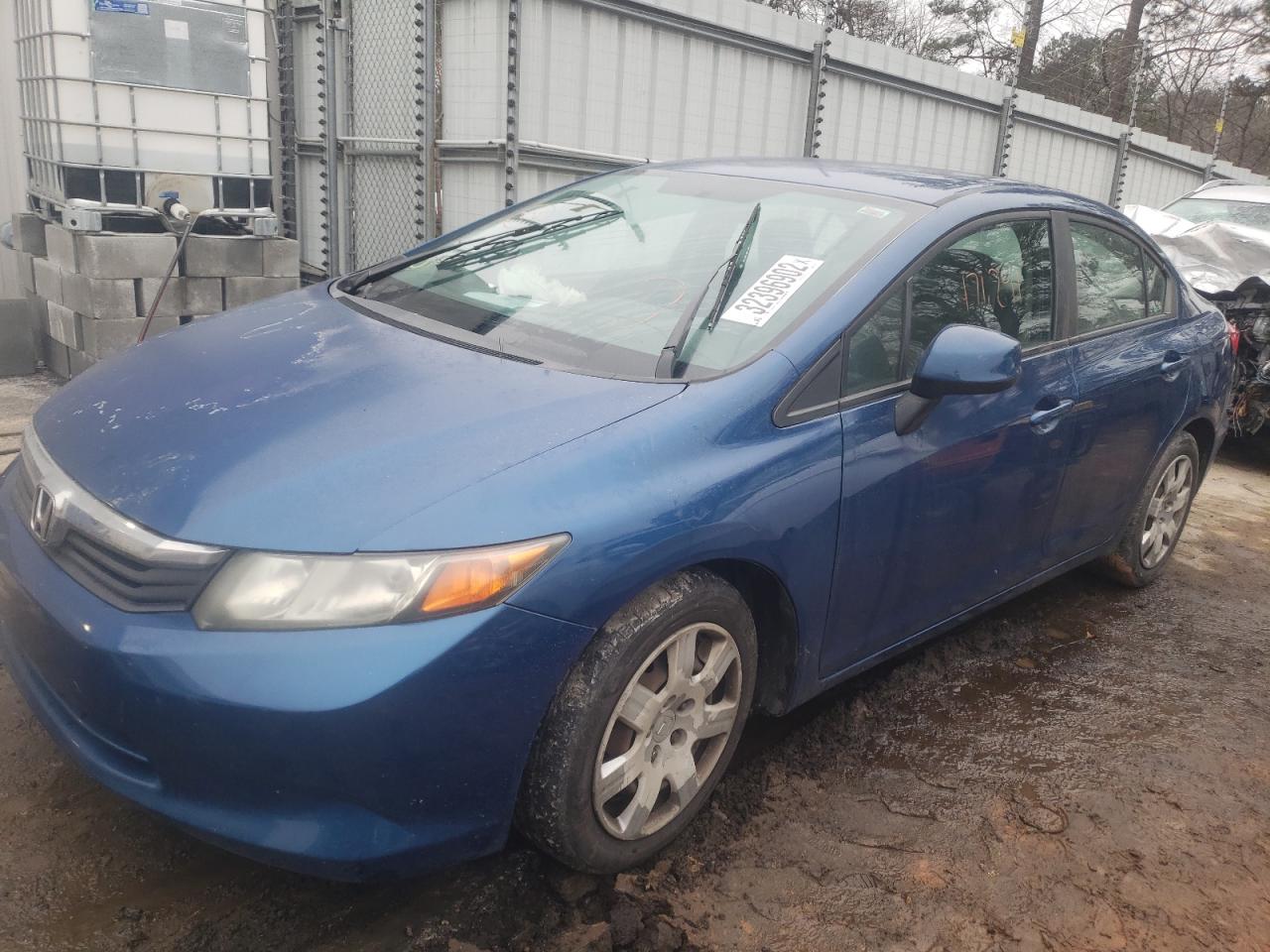 Photo 2 from auction – 2012 HONDA CIVIC LX with VIN 19XFB2F52CE321357