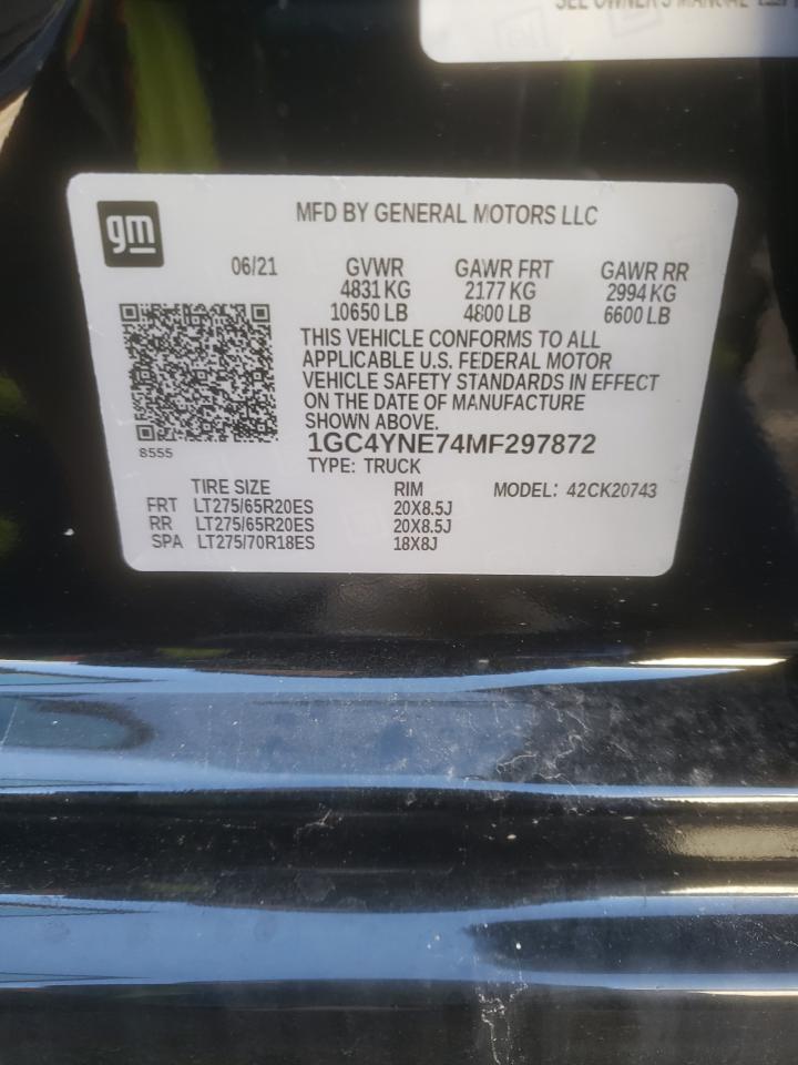 Photo 10 from auction – 2021 CHEVROLET SILVERADO with VIN 1GC4YNE74MF297872
