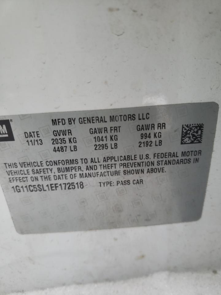 Photo 10 from auction – 2014 CHEVROLET MALIBU with VIN 1G11C5SL1EF172518