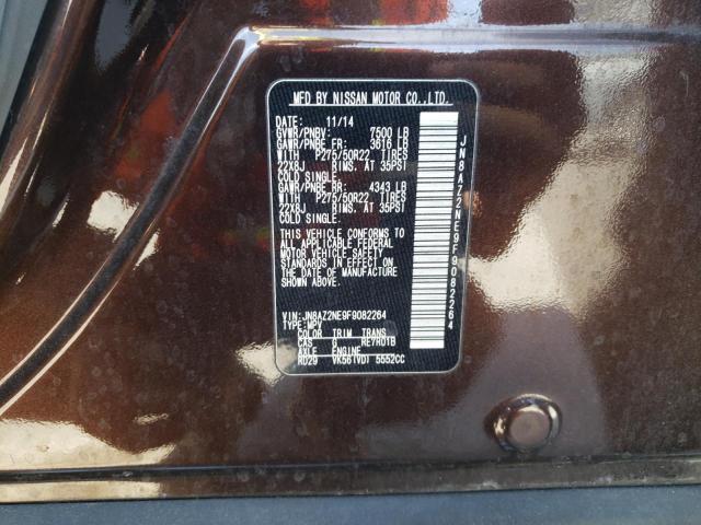 Photo 10 from auction – 2015 INFINITI QX80 with VIN JN8AZ2NE9F9082264