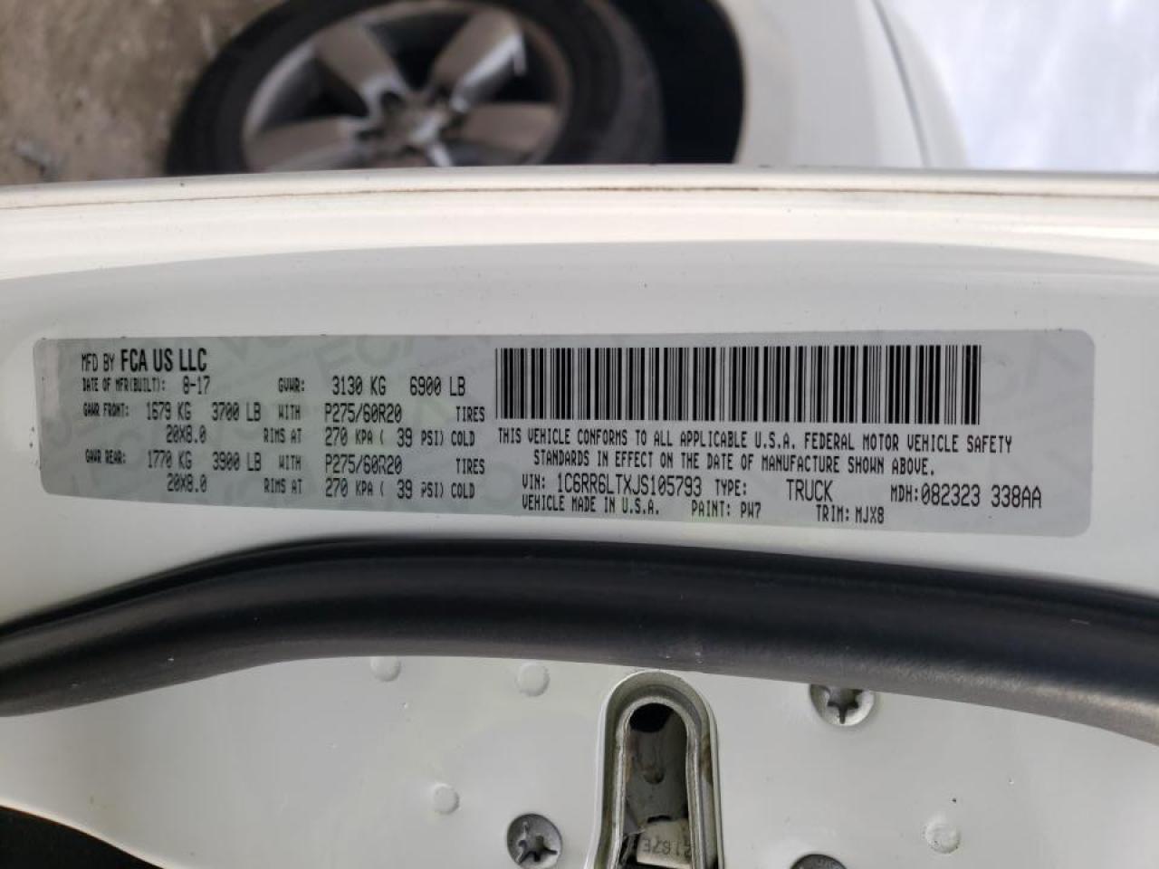 صورة رقم 10 من المزاد - 2018 RAM 1500 SLT مع VIN 1C6RR6LTXJS105793
