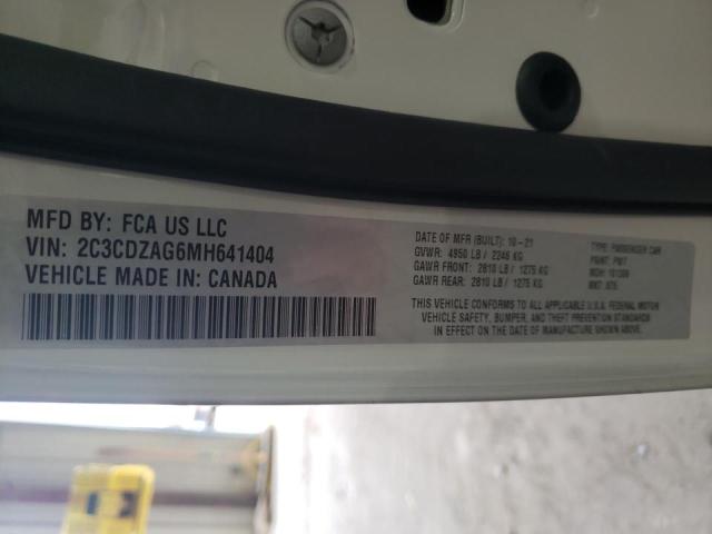 Photo 10 from auction – 2021 DODGE CHALLENGER with VIN 2C3CDZAG6MH641404