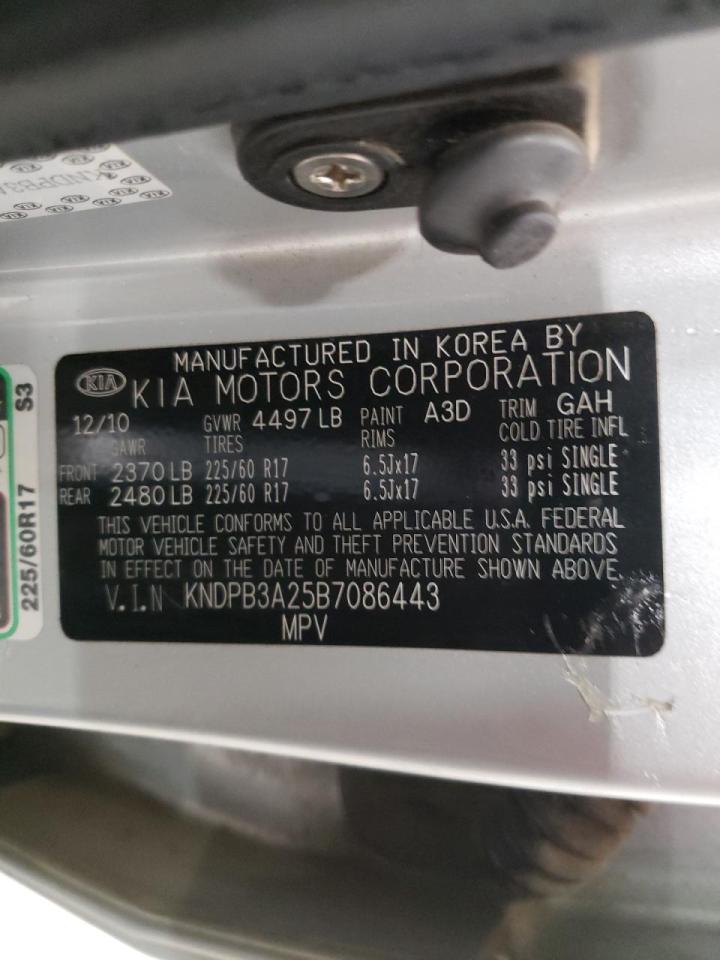 Photo 10 from auction – 2011 KIA SPORTAGE L with VIN KNDPB3A25B7086443