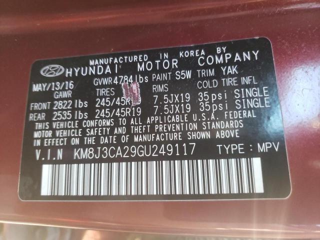 Photo 10 from auction – 2016 HYUNDAI TUCSON LIM with VIN KM8J3CA29GU249117