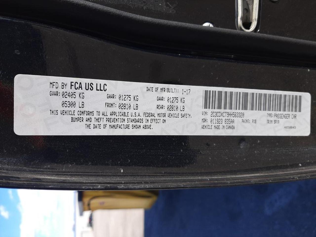 Photo 10 from auction – 2017 DODGE CHARGER R/ with VIN 2C3CDXCT9HH563320
