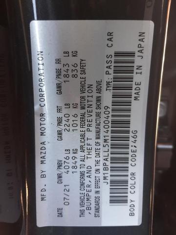 Photo 10 from auction – 2021 MAZDA 3 PREFERRE with VIN JM1BPALL5M1400409