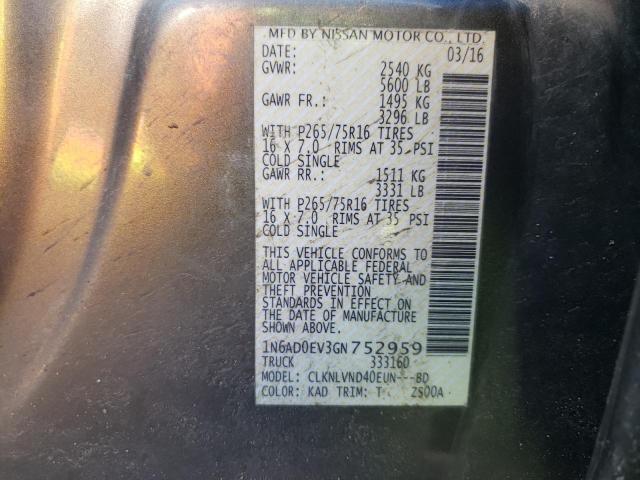 Photo 10 from auction – 2016 NISSAN FRONTIER S with VIN 1N6AD0EV3GN752959