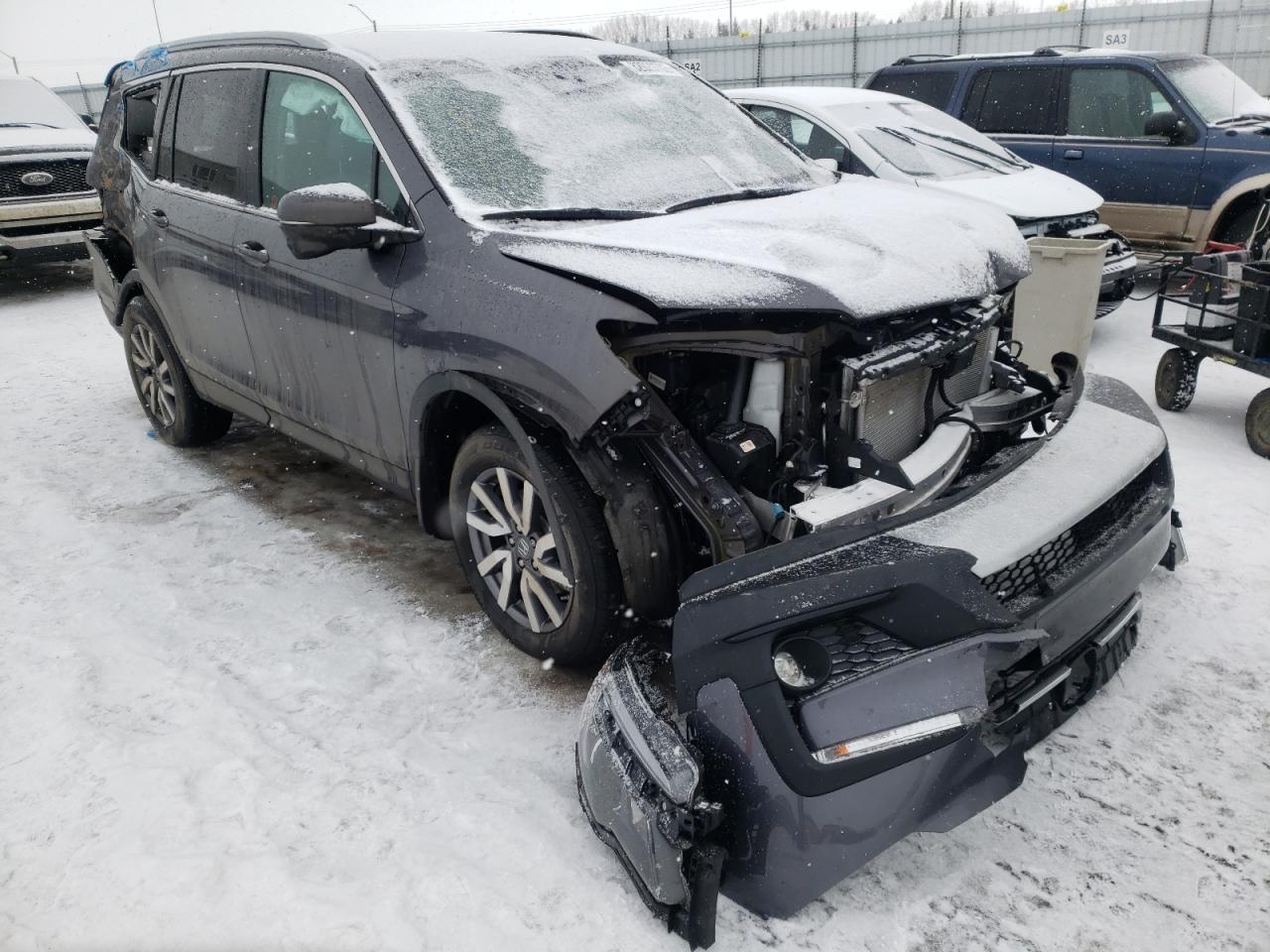 HONDA PILOT BLAC 2021 with VIN 5FNYF6H79MB506438 - Photo from auction