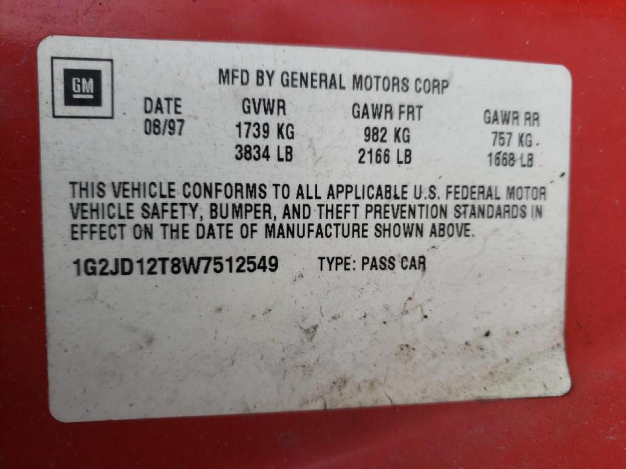Photo 10 from auction – 2002 CHEVROLET CAVALIER with VIN 1G1JC124X27439923