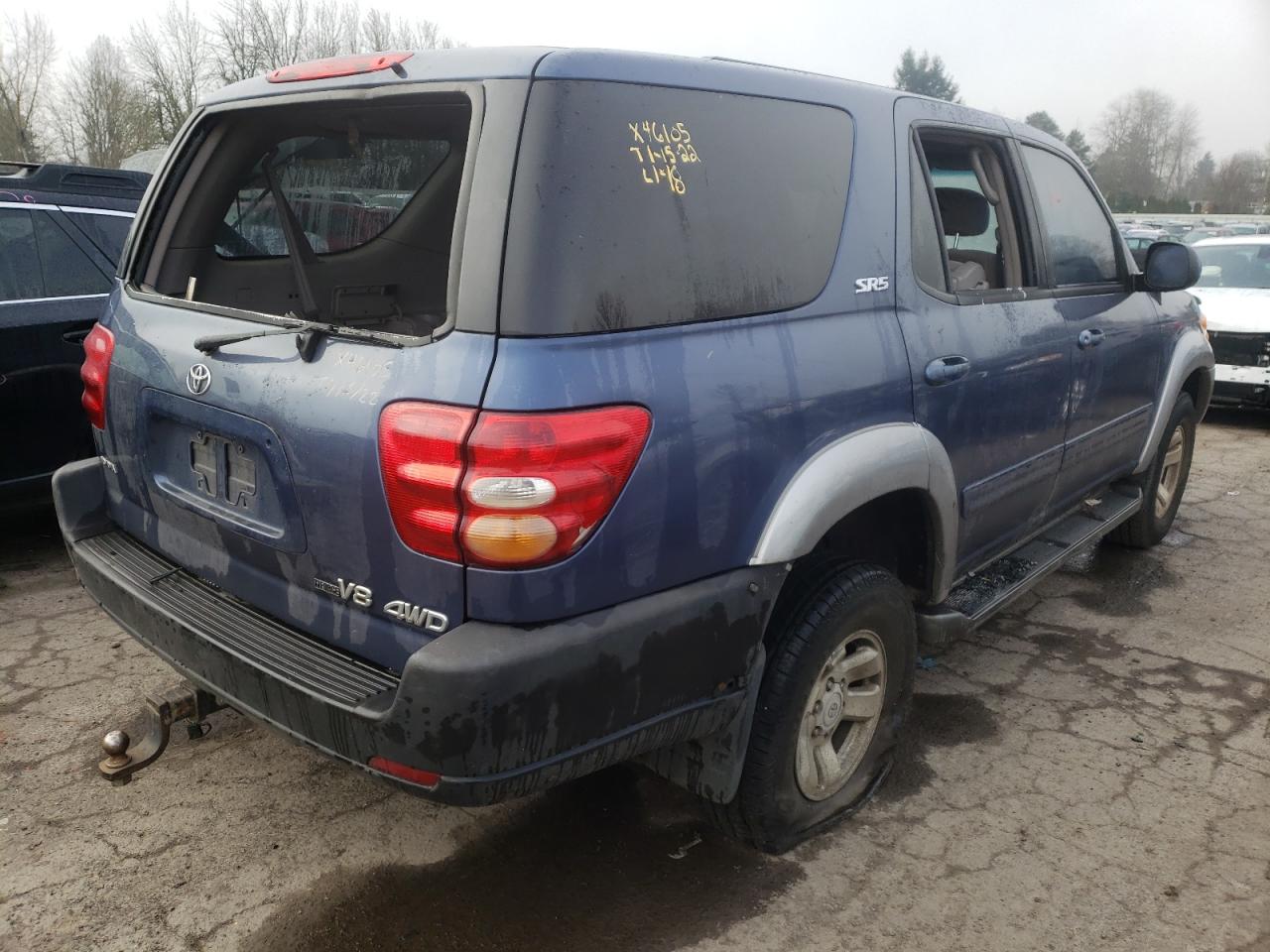 Photo 4 from auction – 2001 TOYOTA SEQUOIA SR with VIN 5TDBT44A91S004704