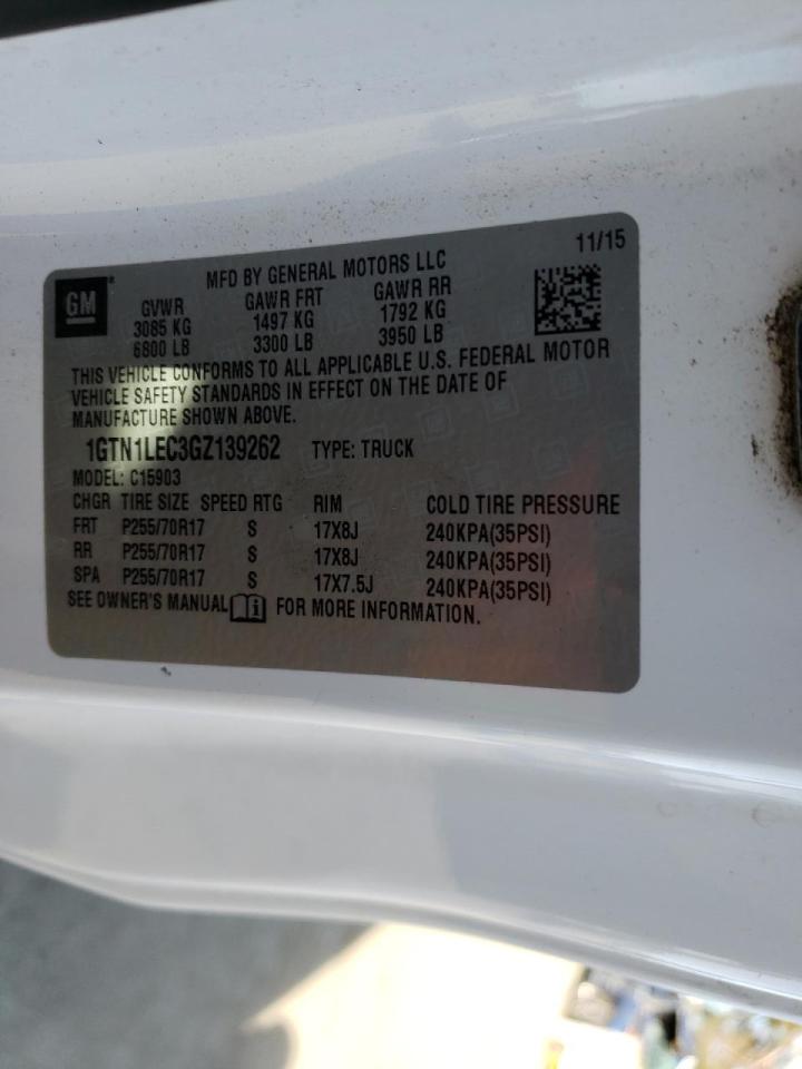 Photo 10 from auction – 2016 GMC SIERRA C15 with VIN 1GTN1LEC3GZ139262
