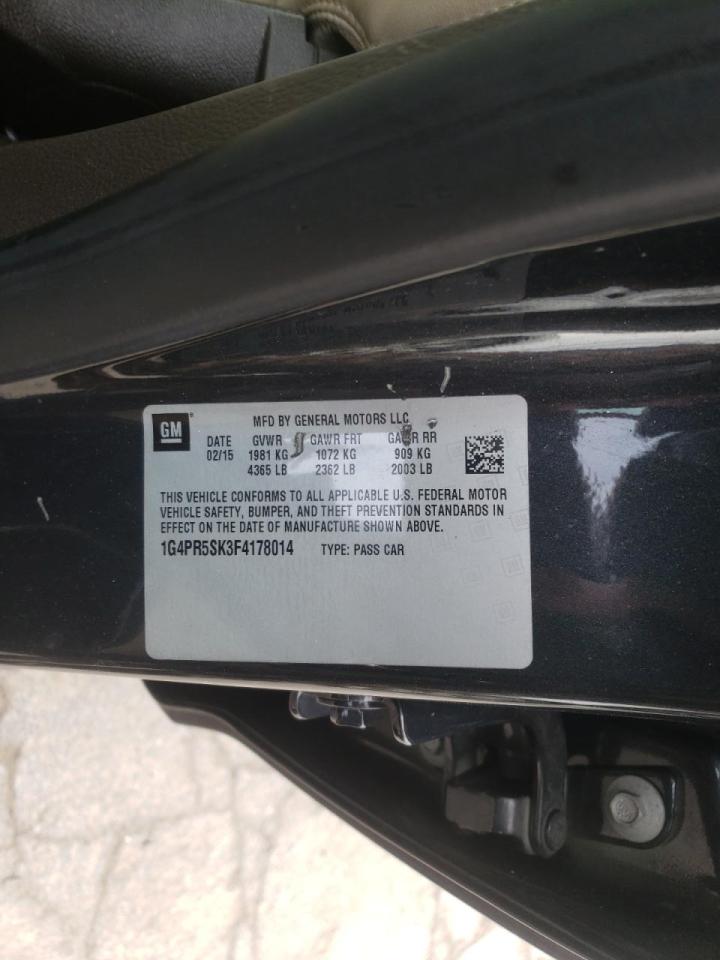 Photo 10 from auction – 2015 BUICK VERANO CON with VIN 1G4PR5SK3F4178014