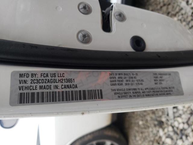 Photo 10 from auction – 2020 DODGE CHALLENGER with VIN 2C3CDZAG0LH213651
