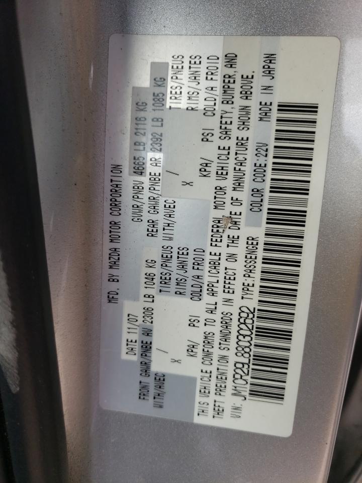 Photo 10 from auction – 2008 MAZDA 5 with VIN JM1CR29L880302692
