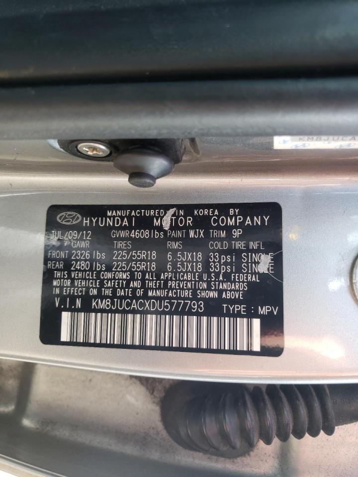 Photo 10 from auction – 2013 HYUNDAI TUCSON GLS with VIN KM8JUCACXDU577793