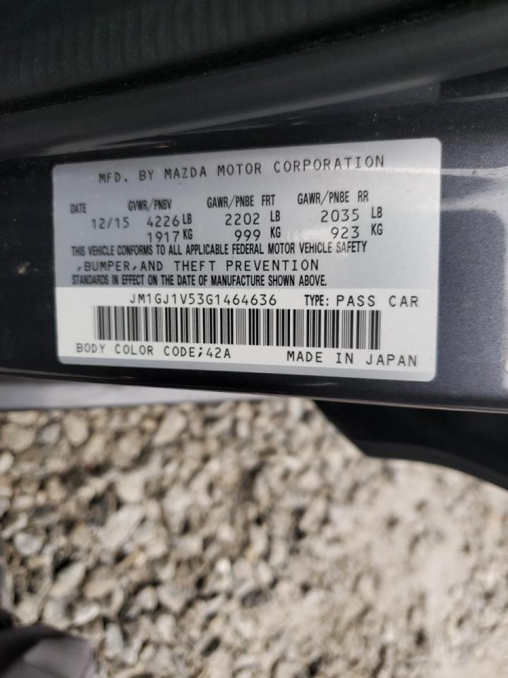 Photo 10 from auction – 2016 MAZDA 6 TOURING with VIN JM1GJ1V53G1464636