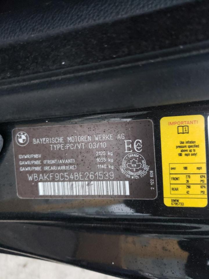 Photo 10 from auction – 2011 BMW 335 XI with VIN WBAKF9C54BE261539