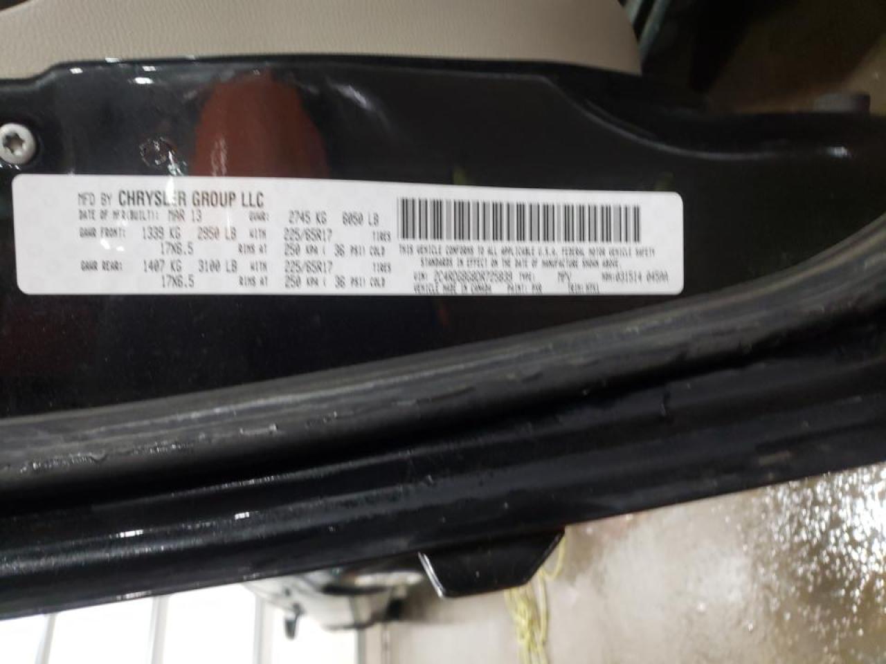 Photo 10 from auction – 2013 DODGE GRAND CARA with VIN 2C4RDGBG8DR725839