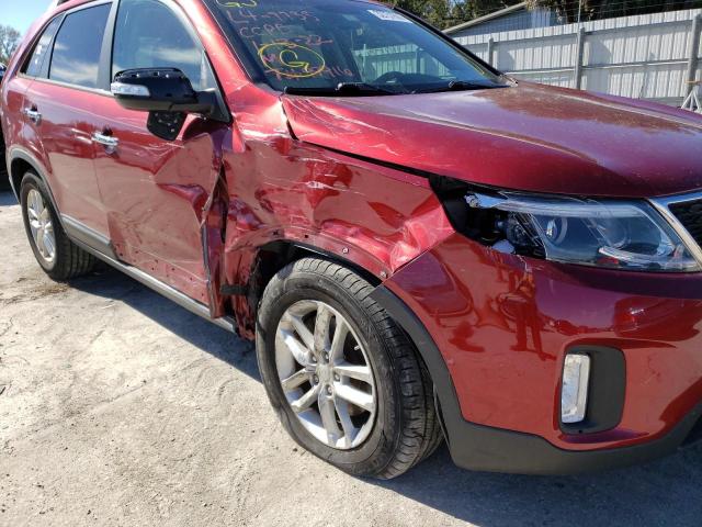 Photo 9 from auction – 2015 KIA SORENTO LX with VIN 5XYKT3A6XFG587735