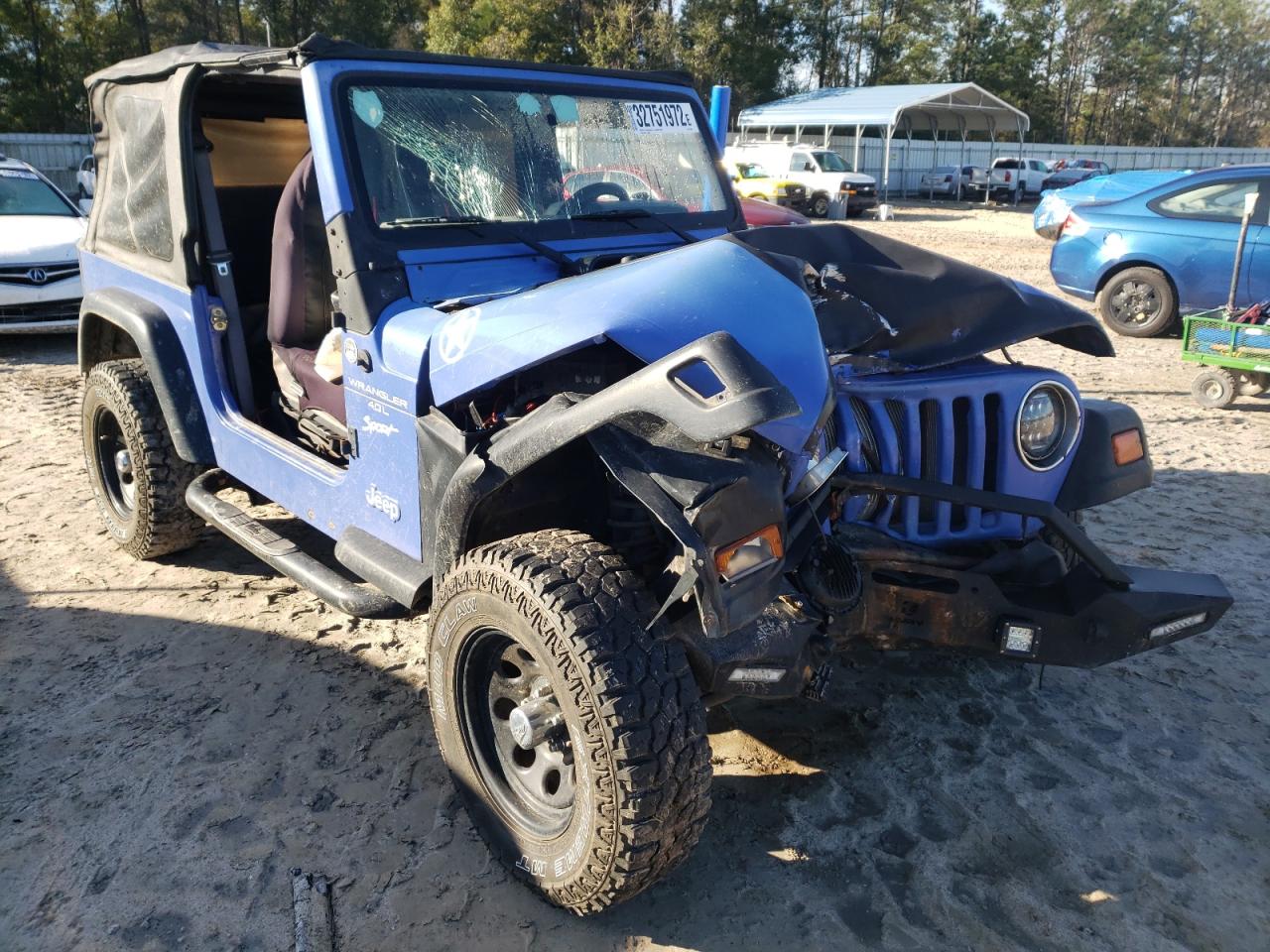 JEEP WRANGLER / 1998 with VIN 1J4FY19S7WP739230 - Photo from auction