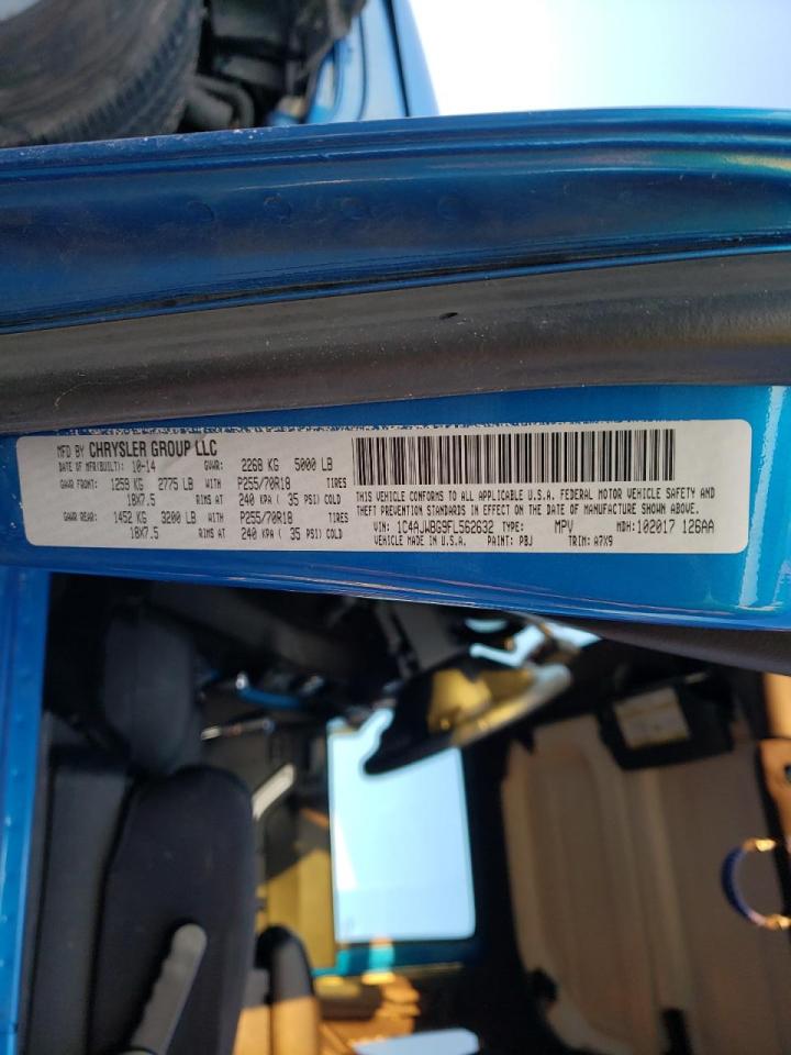 Photo 10 from auction – 2015 JEEP WRANGLER S with VIN 1C4AJWBG9FL562632