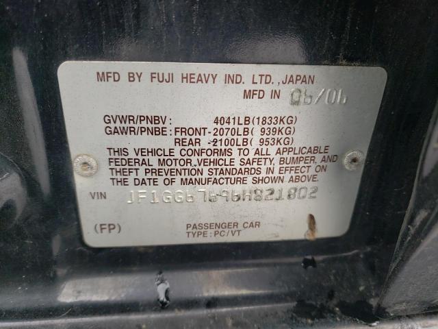 Photo 10 from auction – 2006 SUBARU IMPREZA 2. with VIN JF1GG67696H821802