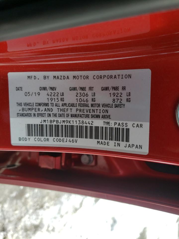 Photo 10 from auction – 2019 MAZDA 3 with VIN JM1BPBJM9K1138442