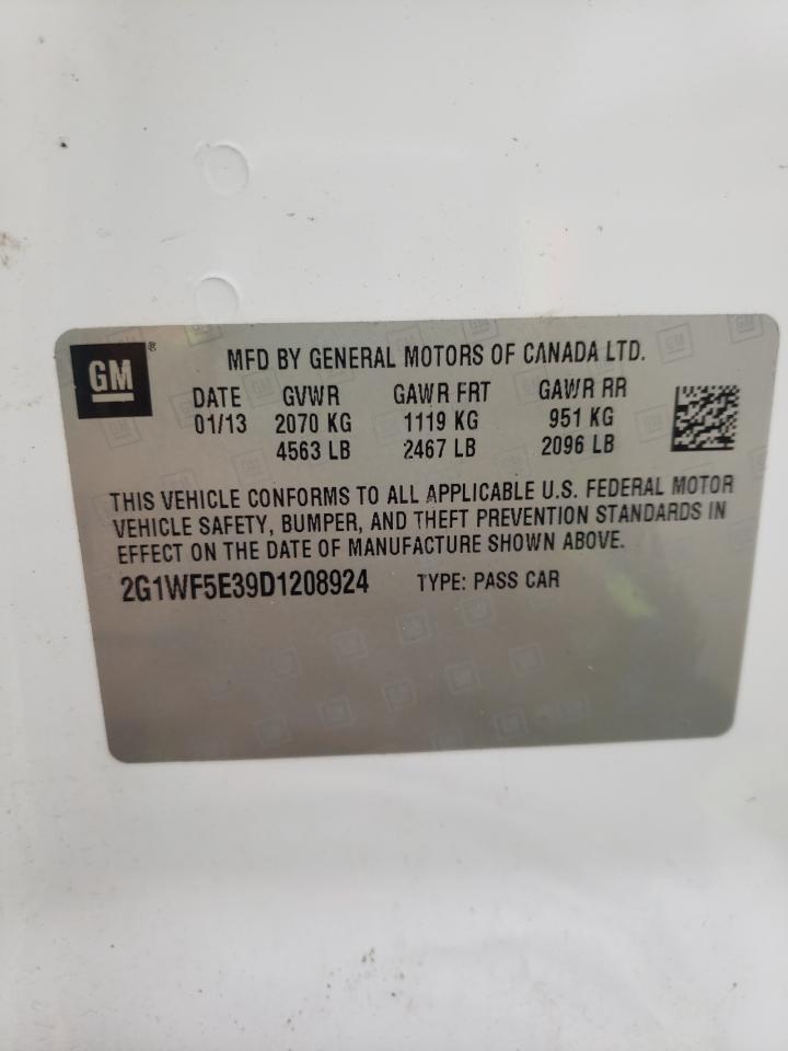 Photo 10 from auction – 2013 CHEVROLET IMPALA LS with VIN 2G1WF5E39D1208924